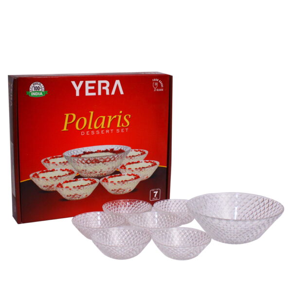 Yera Glass Polaris Pudding Set - 7 Pieces