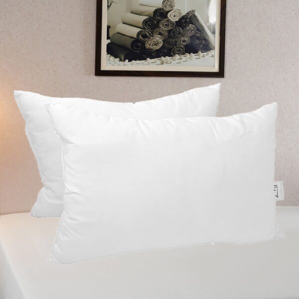 Recron Zest Fibre White Pillow - 41x61 cms: 2 Pieces